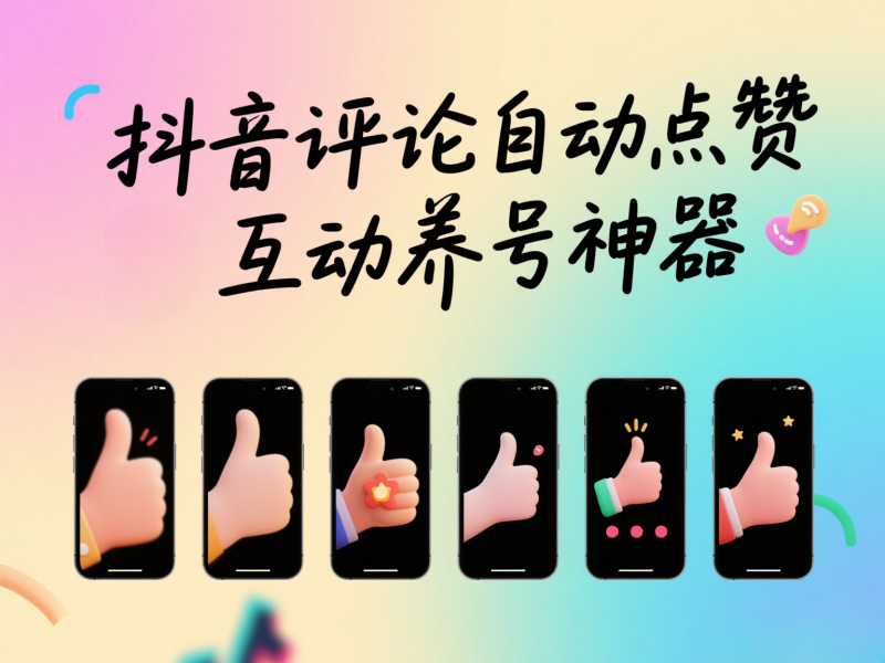 抖音评论自动点赞互动养号神器