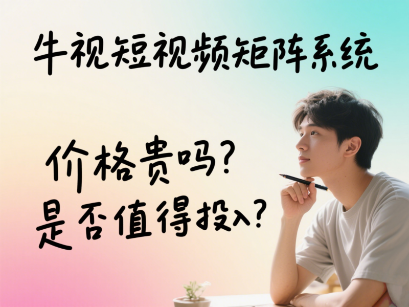 牛视短视频矩阵系统的价格贵吗？是否值得投入？ 