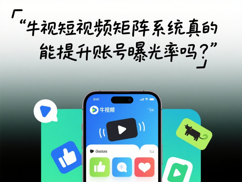牛视短视频矩阵系统真的能提升账号曝光率吗？ 